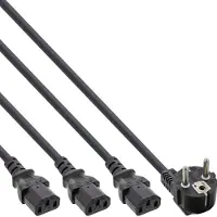 InLine Verteilerkabel, 1x SchuKo zu 3x Kaltgerätebuchse
