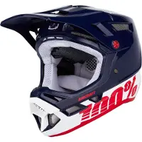 100% Fullface Helm Aircraft Composite, Anthem - Blau Rot, XL