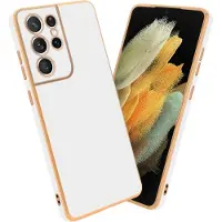 Cadorabo Hülle für Samsung Galaxy S21 ULTRA im TPU mit Kameraschutz LM130 Style