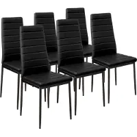 TecTake Set Esszimmerstuhl Thomas gepolstert mit Kunstlederbezug 45 x 48 x 98,5 cm