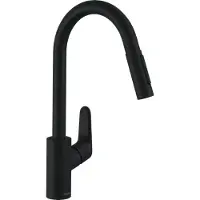 Hansgrohe Focus M41 Einhebel-Küchenmischer 240, Ausziehbrause, 2jet, Mattschwarz
