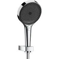 Hansgrohe Rainfinity Duschset, 130 cm, 3-Strahl-Duschbrause mit 125 cm Duschschlauch, Chrom