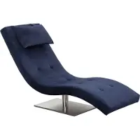SalesFever Relaxliege Samt blau