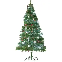 TecTake Weihnachtsbaum verschiedene Größen, künstlich, Spritzguss inklusive Metallständer mit Kunststoffkappen