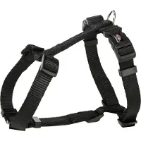 Trixie Premium H-Geschirr - schwarz - 52–75 cm/20 mm