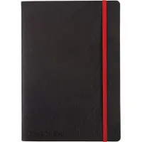 Oxford Notebook - Soft Etui - liniert - A5 - Schwarz/Rot - - One Size - Notizbücher