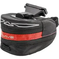 M-Wave 122483, Sattel, Fahrradtasche, Polyester, Schwarz, Rot, 115 mm, 180 mm