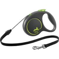 Flexi Black Design M Seilleine 5 m Grün für Hunde bis max. 20 kg