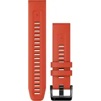 Garmin QuickFit 22-Uhrenarmbänder Rot mit Teilen aus schwarzem Edelstahl