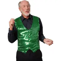TecTake Pailletten-Weste Herren