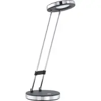 Eglo LED Tischlampe Gexo, 1 flammige Tischleuchte, Klassisch, Schreibtischlampe aus hochwertigem Kunststoff und Stahl, Bürolampe in Schwarz, Chrom