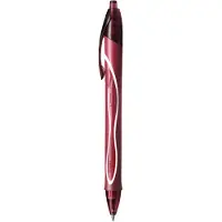 BIC Gelschreiber Gel-ocity Quick Dry, Druckmechanik, gummierter Schaft, Strichstärke 0,3 mm, 12 Stück, Schreibfarbe rot
