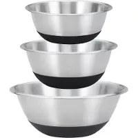 King Schüssel "Black Steel", 3 tlg., aus Edelstahl, für den täglichen Gebrauch