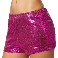 TecTake Pailletten-Shorts