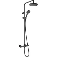 Hansgrohe Duschsäule inkl. Thermostat VERNIS BLEND Showerpipe 200 1jet schwarz matt 26276670