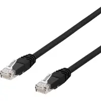 Deltaco TP-620UV, 20 m, Cat6, U/UTP (UTP), RJ-45, RJ-45, Schwarz