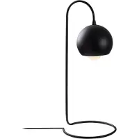 Opviq , Moderne Tischlampe Schwarz, Metallkörper, E27, 56 cm hoch