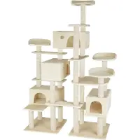 TecTake Kratzbaum Entissar 214 cm inklusive Kippschutz