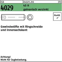 Lemvigh-Muller M6X 6 ISO 4029 FZB pinol skrue - (1000 stk.)