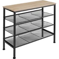 TecTake - Schuhregal Wolverhampton Industrieleuchte - 75,5 x 30,5 x 69,5 cm - 404284