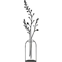 Mioli Decor | Dekoratives Bild Serene Schwarz Metall 12x45 cm | NADUVI