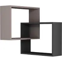 CALICOSY | Wandregal Ring braun Spanplatte 68x68x60 cm | NADUVI