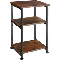 TecTake - Beistelltisch Memphis 34x30x59cm - dunkelbraun - 34x30x59cm - 404668