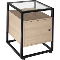 TecTake - Nachtkastje Dudley - 40x43x60,5cm - lichtbruin - 404683