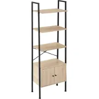 TecTake - Wandregal Hängeschrank Bücherregal Brentwood - 57,5x34x173cm - industriell - hellbraun - 404707