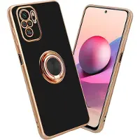 Cadorabo Hülle für Xiaomi RedMi NOTE 10 4G / RedMi NOTE 10S im TPU mit Kameraschutz und Ring LM089 Style