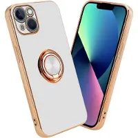 Cadorabo Hülle für Apple iPhone 14 PLUS im TPU mit Kameraschutz und Ring LM089 Style
