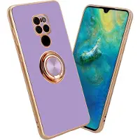 Cadorabo Hülle für Huawei MATE 20 im TPU mit Kameraschutz und Ring LM089 Style
