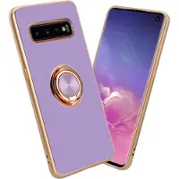Cadorabo Hülle für Samsung Galaxy S10 4G im TPU mit Kameraschutz und Ring LM089 Style