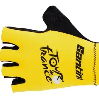 Santini Tour De France Official Overall Leader Kurze Handschuhe
