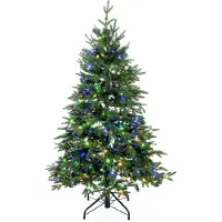 Evergreen künstlicher Weihnachtsbaum Sherwood Fichte grün 150 cm mit Lichterkette
