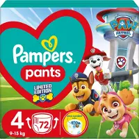 Pampers Hose Paw Patrol Größe 4 Einweg-Pull-Up-Windeln 9-15 kg 72 Stück