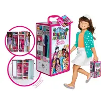 Klein Puppenkleiderschrank "Barbie Schrankkoffer"