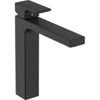 Hansgrohe Vernis Shape Einhebel-Waschtischmischer 190 mit isolierter Wasserführung ohne Ablaufgarnitur, Mattschwarz