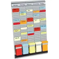 Franken T-Kartentafel 5-Tage Wochenplaner, 31,5 x 49 cm, 5 Träger, 20 Schlitze, PV-SET1