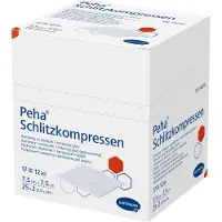 Peha Schlitzkompressen 7,5x7,5 cm steril 25x2 St Kompressen