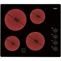 Whirlpool AKM9010NE, Schwarz, Integriert, 58 cm, Keramik, Glaskeramik, 4 Zone(n)