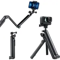 Telesin 3-Way Selfie Stick für GoPro mit Stativ und Wackelkopf