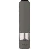 Michelino elektrische Gewürzmühle "Springield" Pfeffer/Salzmühle LED-Beleuchtung mit Keramikmahlwerk Grau