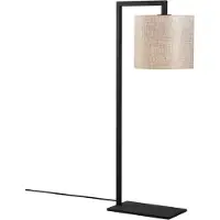 Opviq , Hochwertige Tischlampe mit Metallkörper, Creme und Schwarz, 27 x 20 cm, Höhe 65 cm, E27 Fassung, IP20, 200 cm Kabel mit Schalter | Stilvolles, industrielles Design.