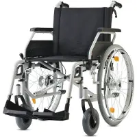 Bischoff & Bischoff Rollstuhl S-Eco 300 mit Trommelbremse, Standardrollstuhl faltbar Faltrollstuhl, bis 125 kg - Sitzbreite: 40 cm