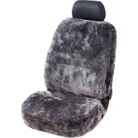 Walser, Robert Lammfell Autositzbezug Monette, 100% Lammfell Sitzbezug für Auto, 1 Stück Lammfell Sitzbezüge Auto Vordersitze, Autositzbezug Lammfell, Autositzbezug Fell, Lammfell Autositz anthrazit