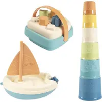 Smoby Spielzeug Little Green Set Segelboot, Magic Tower und Formensteckspiel 7600140605