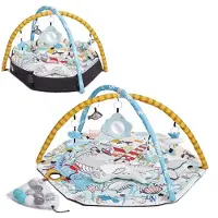 Kinderkraft Smartplay Sea Spieldecke mit Spielbogen, Multicoloured, Babyspielzeug