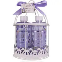 Accentra Badeset LAVENDEL in Vogelkäfig, inkl. 210ml Duschgel, 210ml Bodylotion, 210ml Schaumbad, 210ml Körpe