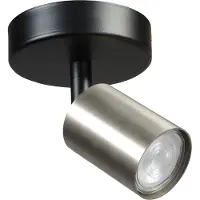 Licht-Erlebnisse Spot Strahler Metall Schwarz Nickel GU10 rund Ø 11 cm klein Wandlampe Deckenleuchte